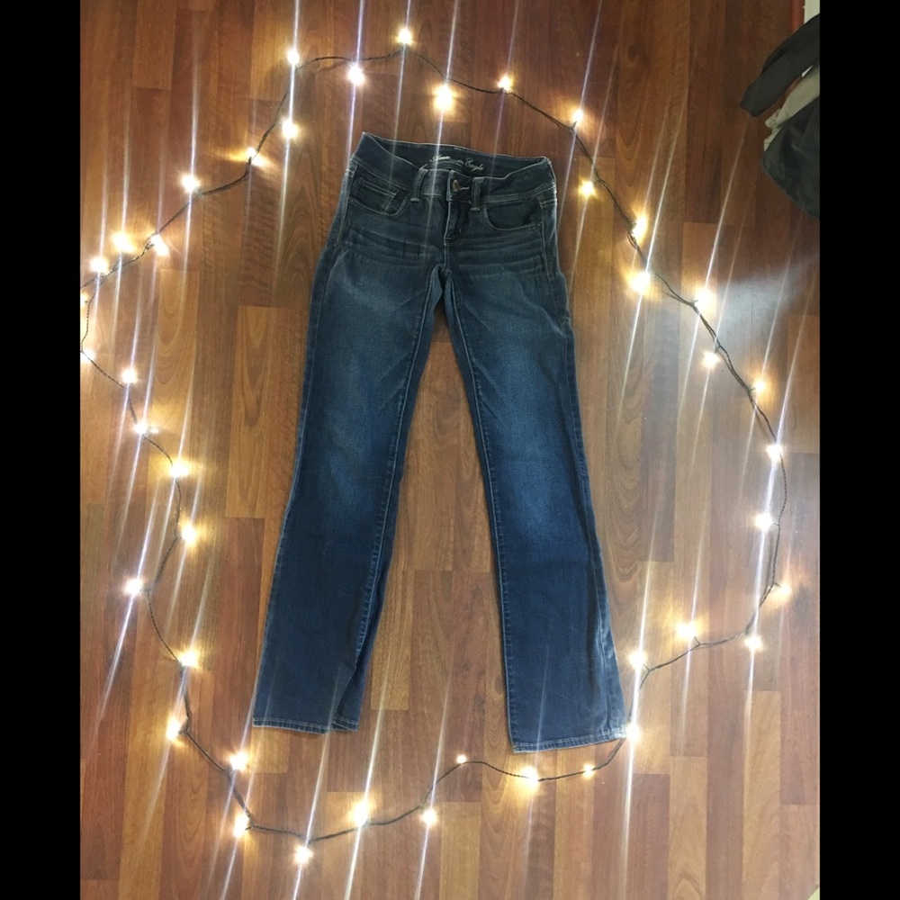 Slim Boot Dark Denim AEO Jeans